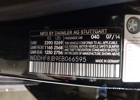 2014 Mercedes-Benz E 350 4Matic z USA, uszkodzony, nr VIN WDDHF8JB9EB066595